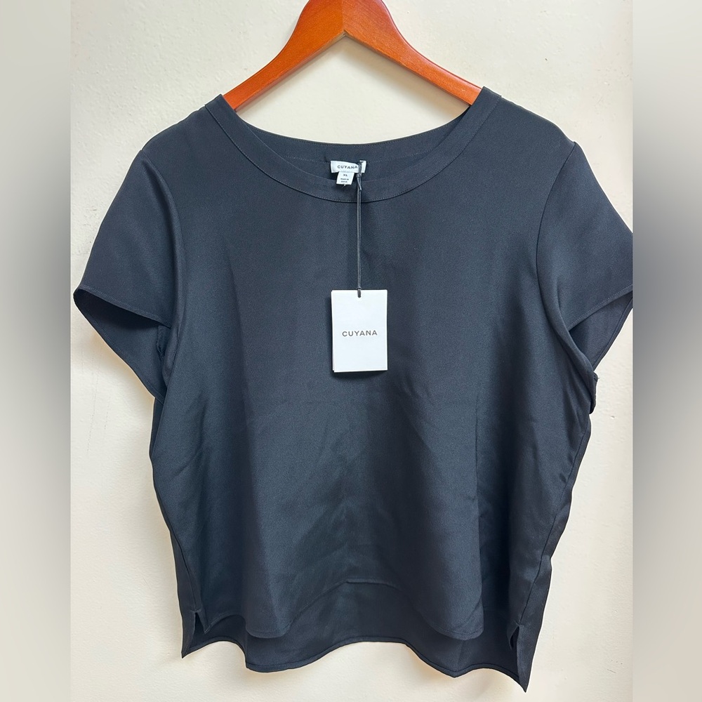 NWT Cuyana Silk Tee Short Sleeve Top Blouse